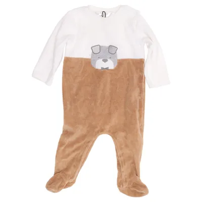 Sparkdräkt (Vit, Brun) från Mayoral Newborn Bomull, Elastan, Polyester