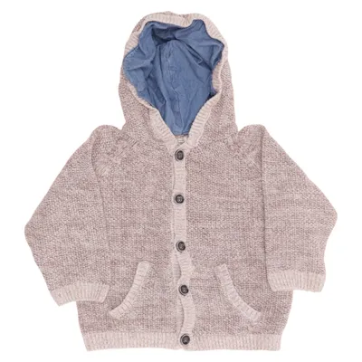 Hættetrøje (Beige, Blå) fra Zara Knitwear Bomuld