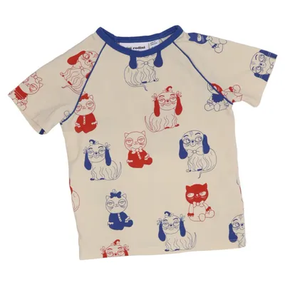 T-shirt (Beige, Blue, Red) from Mini Rodini Cotton, Elastane