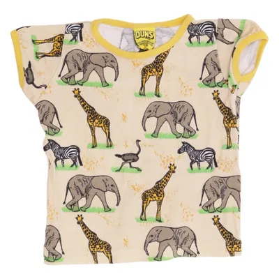 T-shirt (Beige, Flerfärgad) från Duns Ekologisk bomull