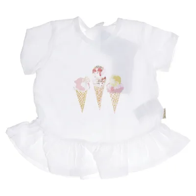 T-shirt (Vit, Flerfärgad) från Hust and Claire Bomull, Elastan