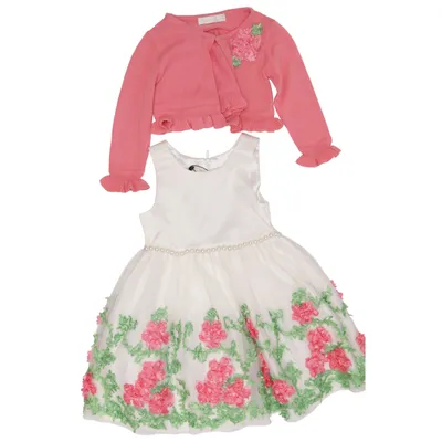 Brudnäbbsklänning (Vit, Rosa, Grön) från American Princess Polyester