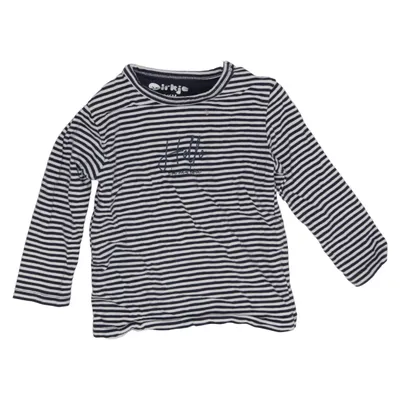 Long sleeve T-shirt (Blue, White) from Dirkje Cotton, Elastane