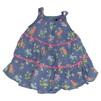 Jurk (Blauw, Meerkleurig) van Shrinking Violet Katoen, Polyester