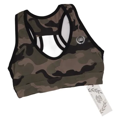 Sports bra (Green, Black, Beige) from Body Engineers Elastane, Polyamide