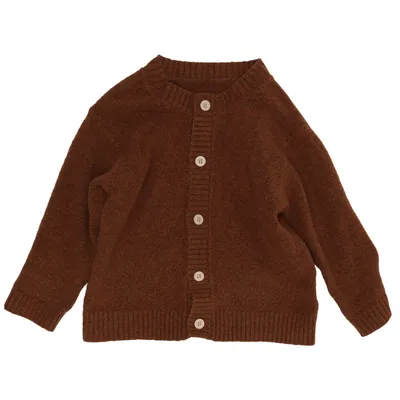Cardigan (Brown) from Uniqlo Baby Acrylic, Cotton, Elastane, Polyamide