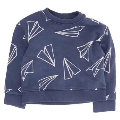 Sweatshirt (Blue, White) from Zara Baby Cotton, Polyester