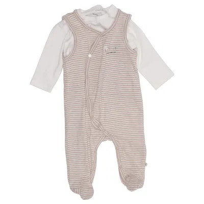 Barboteuse (Beige, Blanc) de Staccato Coton