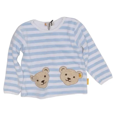 Long sleeve T-shirt (Blue, White) from Steiff Cotton, Polyester