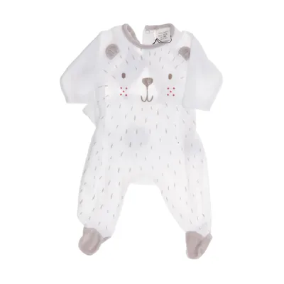 Sparkdräkt (Vit, Grå) från Zara Baby Bomull, Polyester