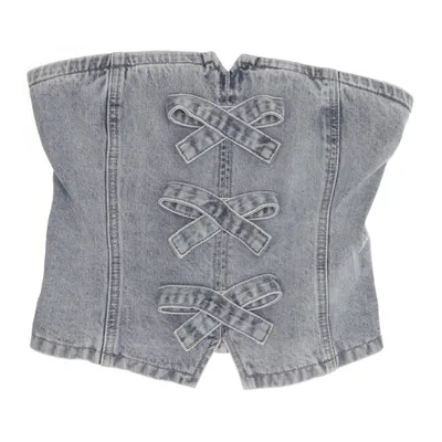 Bustier (C-DNM/STRAPLESS BOW TOP) från Costes Bomull, Polyester, Viskos