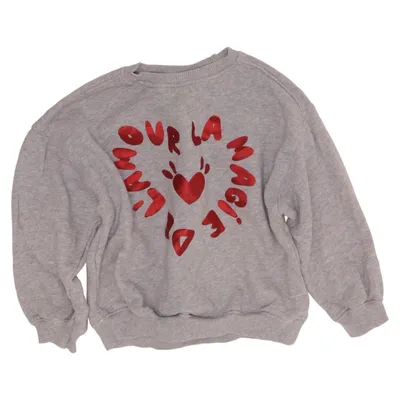 Collegetröja (Grå, Röd) från Zara Bomull, Polyester
