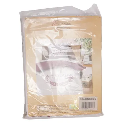 Parure de lit (Blanc, Violet) de Emozioni Polyester