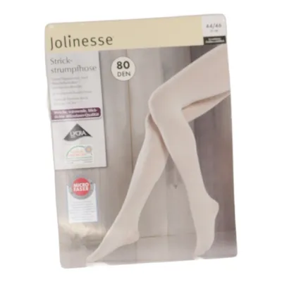 Fishnet tights (Beige) from Jolinesse Cotton, Elastane, Polyamide