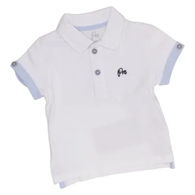 Poloshirt (Wit, Blauw) van Paper Moon