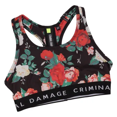 Sports-BH (Sort, Rød, Flerfarvet) fra Criminal Damage Elastan, Polyester
