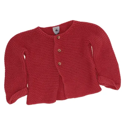 Cardigan (Rouge) de Petit Bateau Coton, Laine