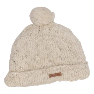 Bobble hat (White) from Fischer`s Wool