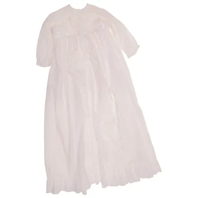 Chemise (Hvid, Pink) Bomuld, Polyester