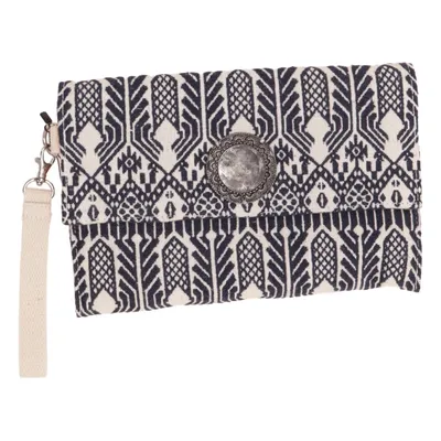 Clutch bag (Black, White) from Carpisa Cotton