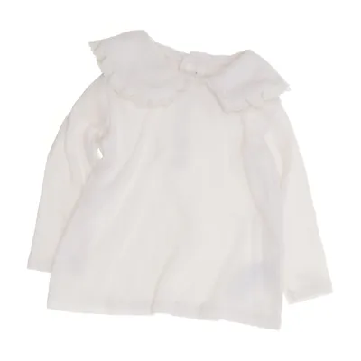 Top (Wit) van Uniqlo Baby Katoen, Elastaan