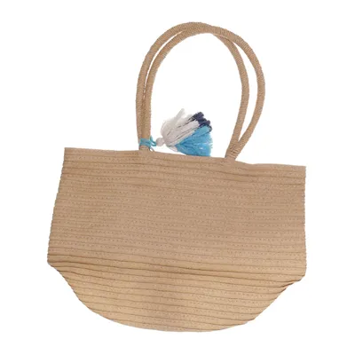 Strandväska (Beige, Flerfärgad) Polyester