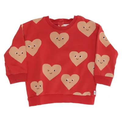 Sweatshirt (Rood, Beige) van Lindex Baby Katoen, Elastaan