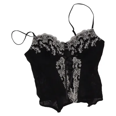 Bustier (Noir) de Sensuality Coton, Élasthane, Polyamide, Viscose