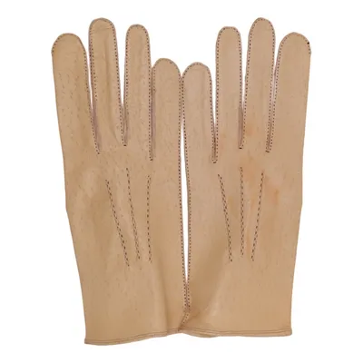 Gants en cuir (Beige)