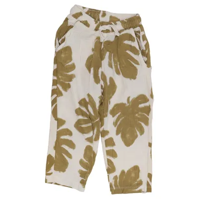 Pants (White, Green) from Zara