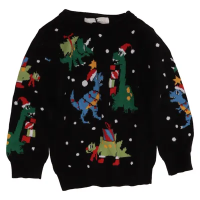 Christmas sweater (Black, Multicolored) from H&M Cotton
