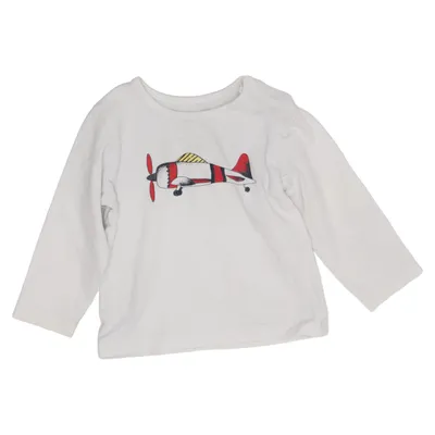 Långärmad t-shirt (Vit) från Kanz Bomull, Elastan