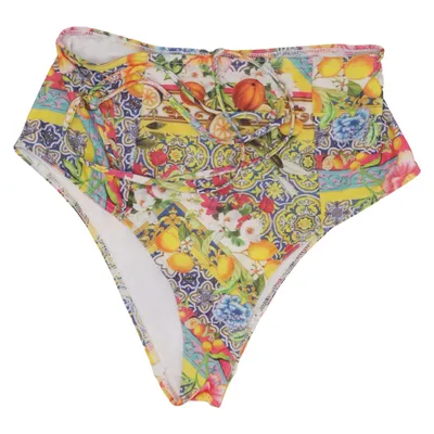 Bikiniunderdel (Gul, Flerfärgad) från ASOS Swim Elastan, Polyester