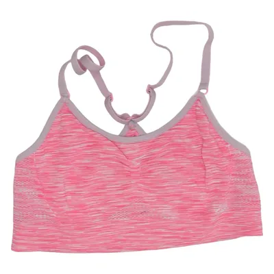 Sports bra (Pink, White) from Seamless Elastane, Polyamide, Polyester