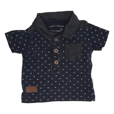 Polo shirt (Blue, Gray, White) from Early Days Cotton, Polyester