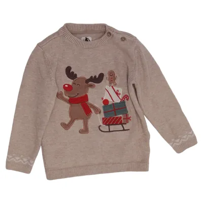 Pull de Noël (Beige) de Baby C&A Polyamide, Polyester, Viscose