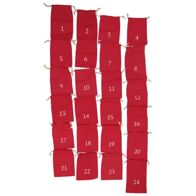 Adventskalender ( ohne Inhalt -24 rote Säckchen im dekorativen Karton ) von Dr.Hauschka