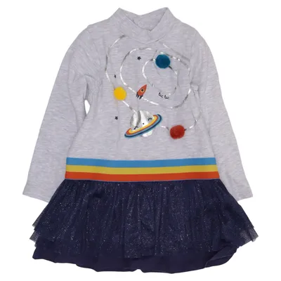 Jurk (Grijs, Blauw, Meerkleurig) van Tuc Tuc Katoen, Polyester