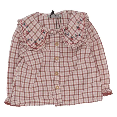 Blouse (Brown, White) from Bout'chou Cotton