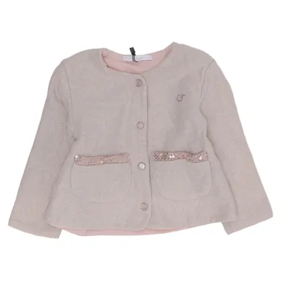 Cardigan (Beige) from Gymp Acrylic, Cotton, Elastane, Polyamide, Polyester