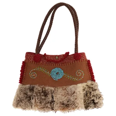 Handväska (Brun, Röd, Flerfärgad)