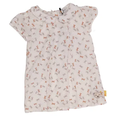 Dress (White, Multicolored) from Steiff Cotton
