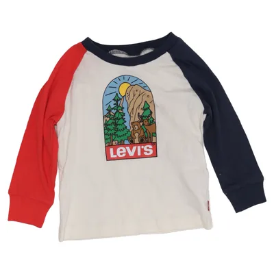 Långärmad t-shirt (Vit, Röd, Blå) från Levi Strauss & Co Ekologisk bomull