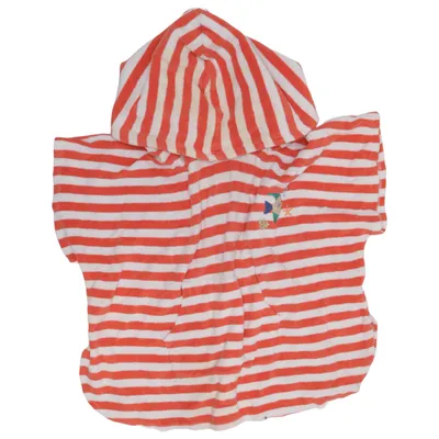 Bath cape (Red, White) from Sense Organics Organic cotton