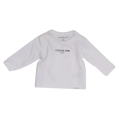 Lange mouwen shirt (Wit) van Noppies Baby Elastaan, Organisch katoen