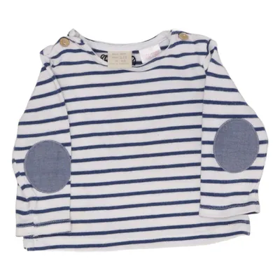 Langarmshirt (Blau, Weiß) von Zara Mini Baumwolle