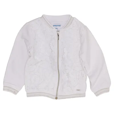 Bomber jacket (White) from Mayoral Cotton, Metallic fiber, Polyamide, Polyester