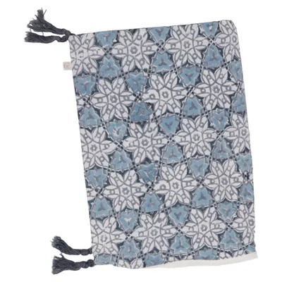 Cushion cover (Blue, White) from Chamois Cotton