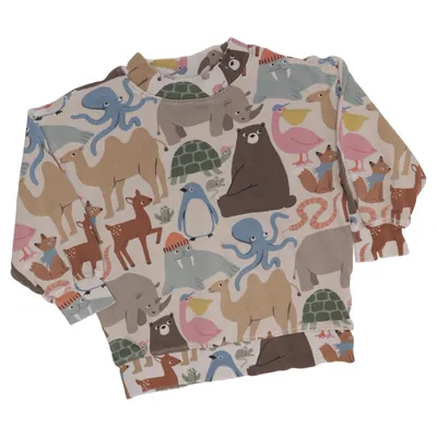 Sweatshirt (Beige, Multicolored) from H&M Cotton