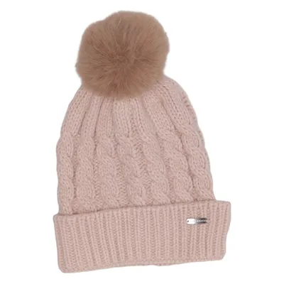 Bobble hat (Pink) from Steve Madden Acrylic, Faux fur, Polyester